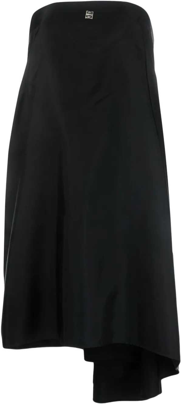 strapless A-line midi dress 