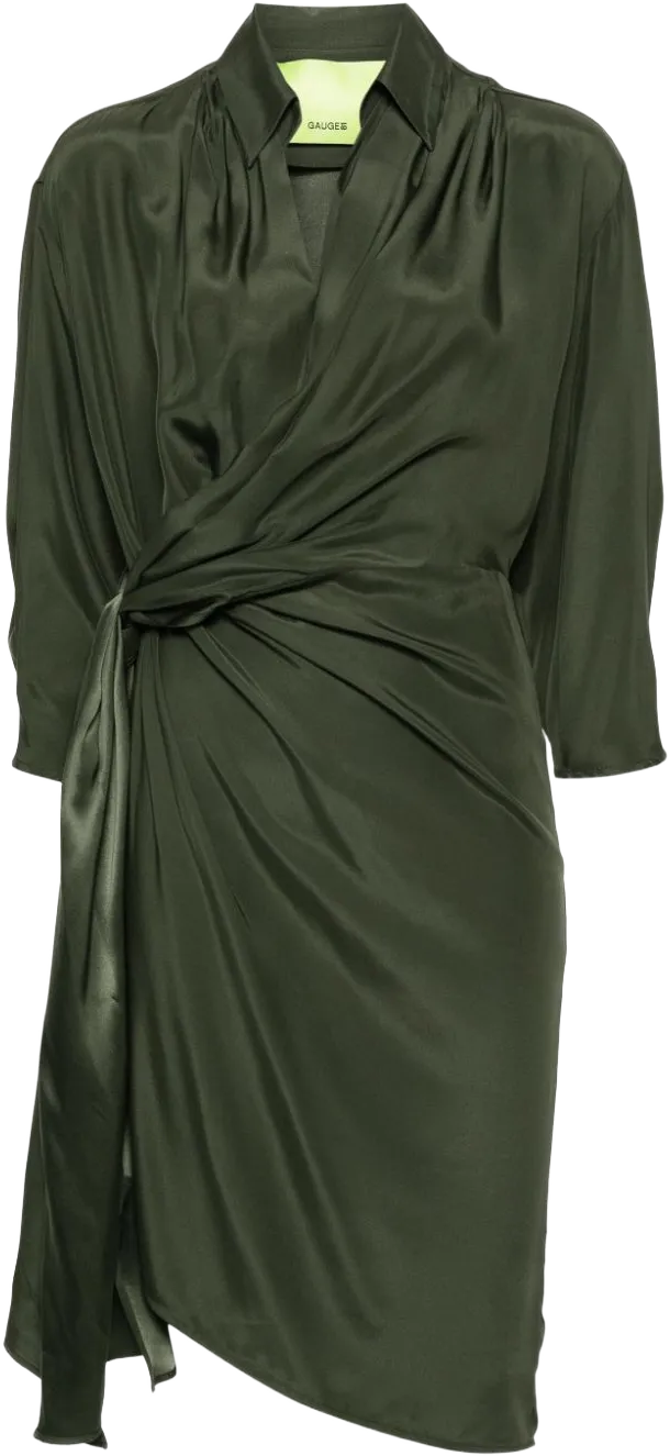 Miya silk wrap dress 