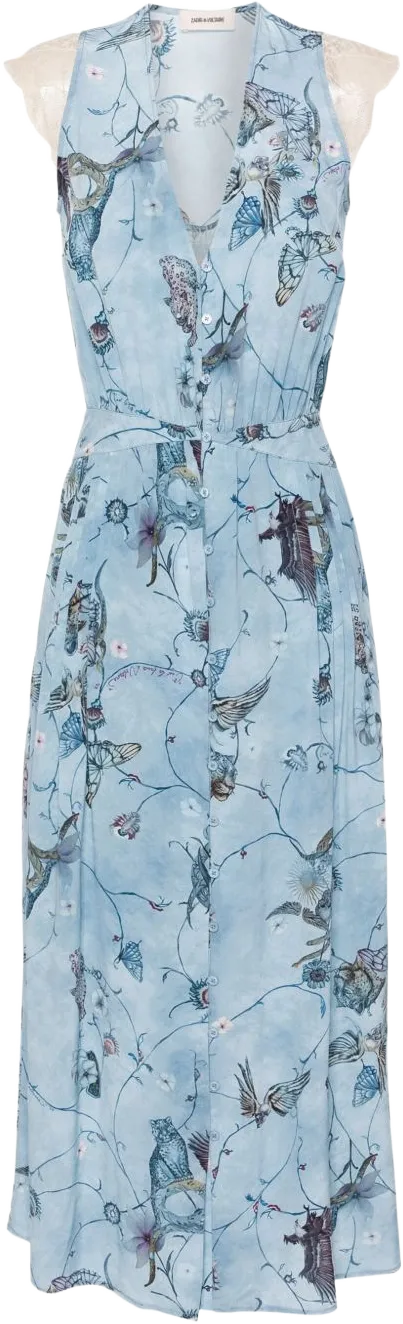 Rolanys silk midi dress 