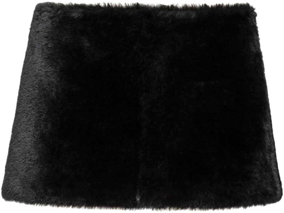 A-line shearling miniskirt