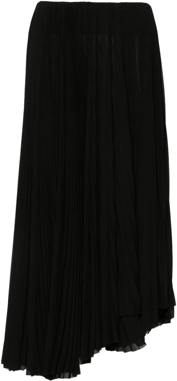 pleated midi skirt