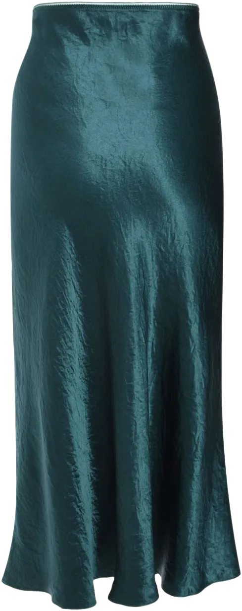 satin midi skirt