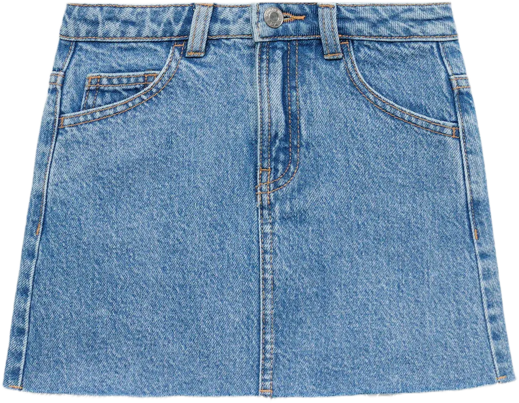 Short denim skirt