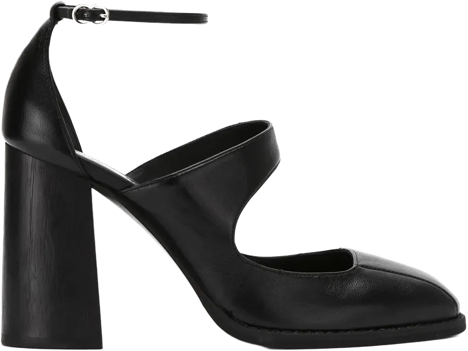 leather cut out pumps