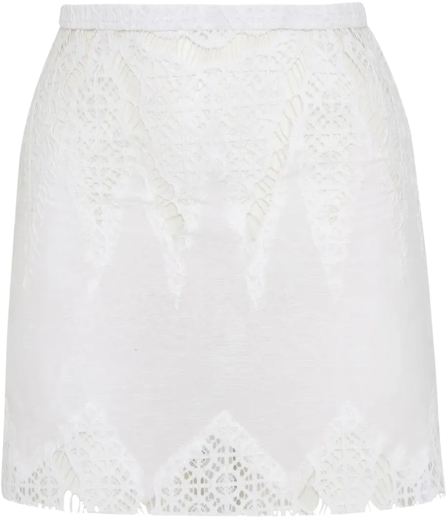 lace-detail mini skirt