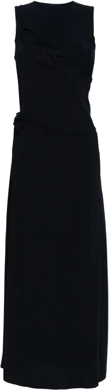 lace-detail maxi dress