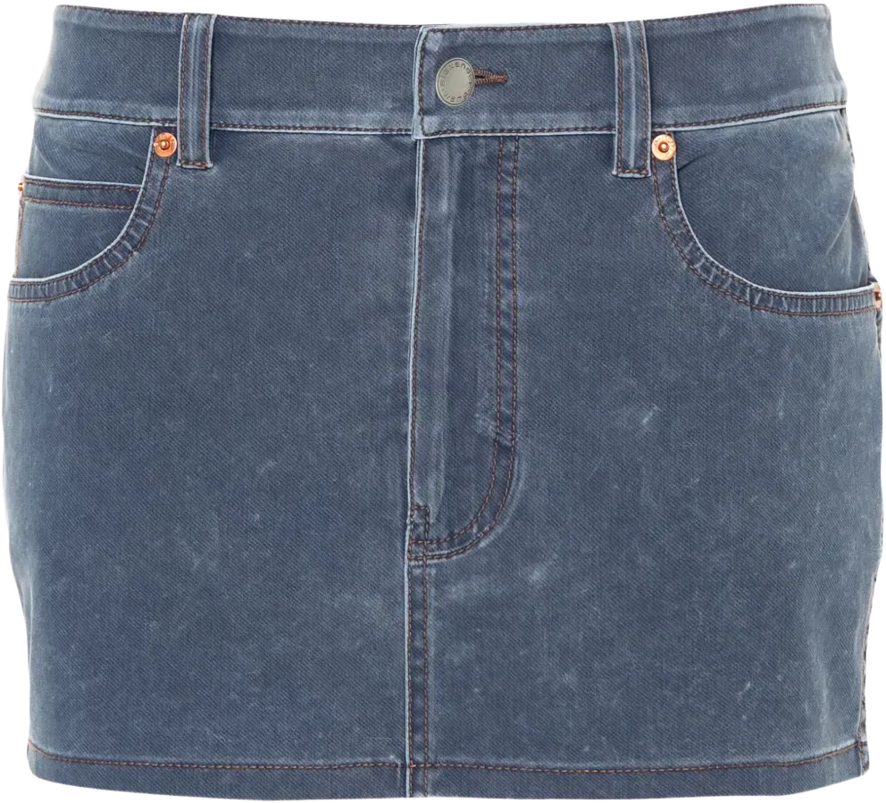 denim mini skirt