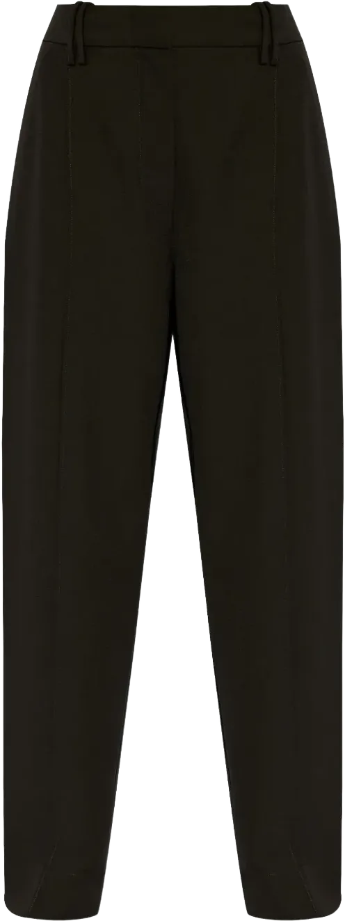 high-rise straight trousers