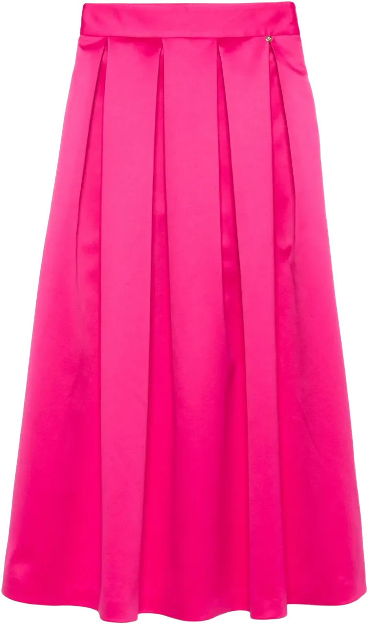 pleated midi skirt