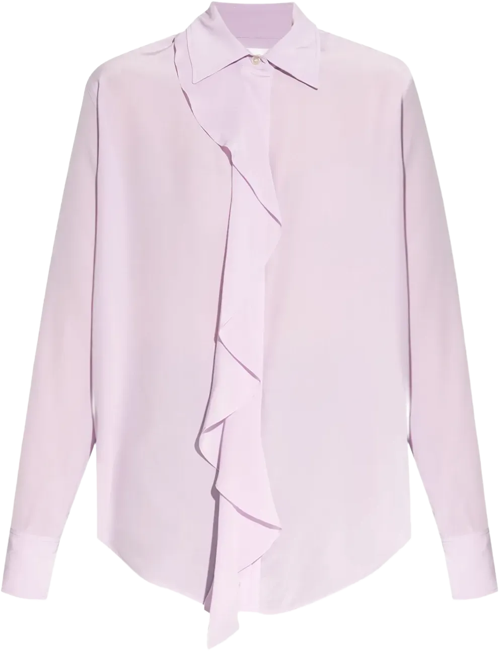 ruffled silk blouse
