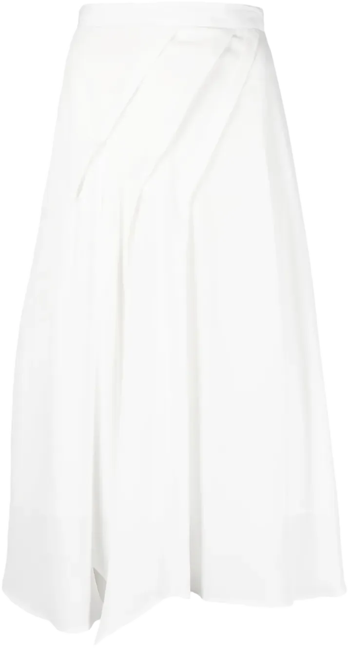 draped midi skirt