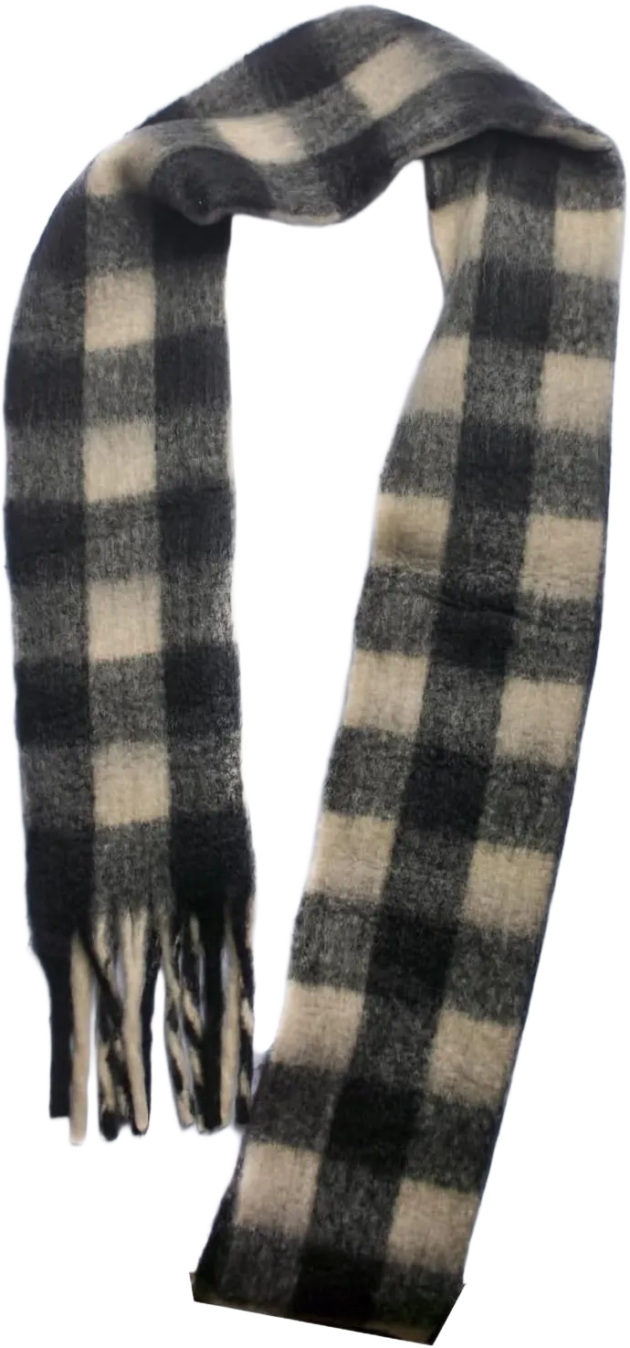 Women's Winter Scarf, Colored Long Plaid Cashmere Like Shawl Wrap with Tassels, Oversized Chunky Blanket Scarves