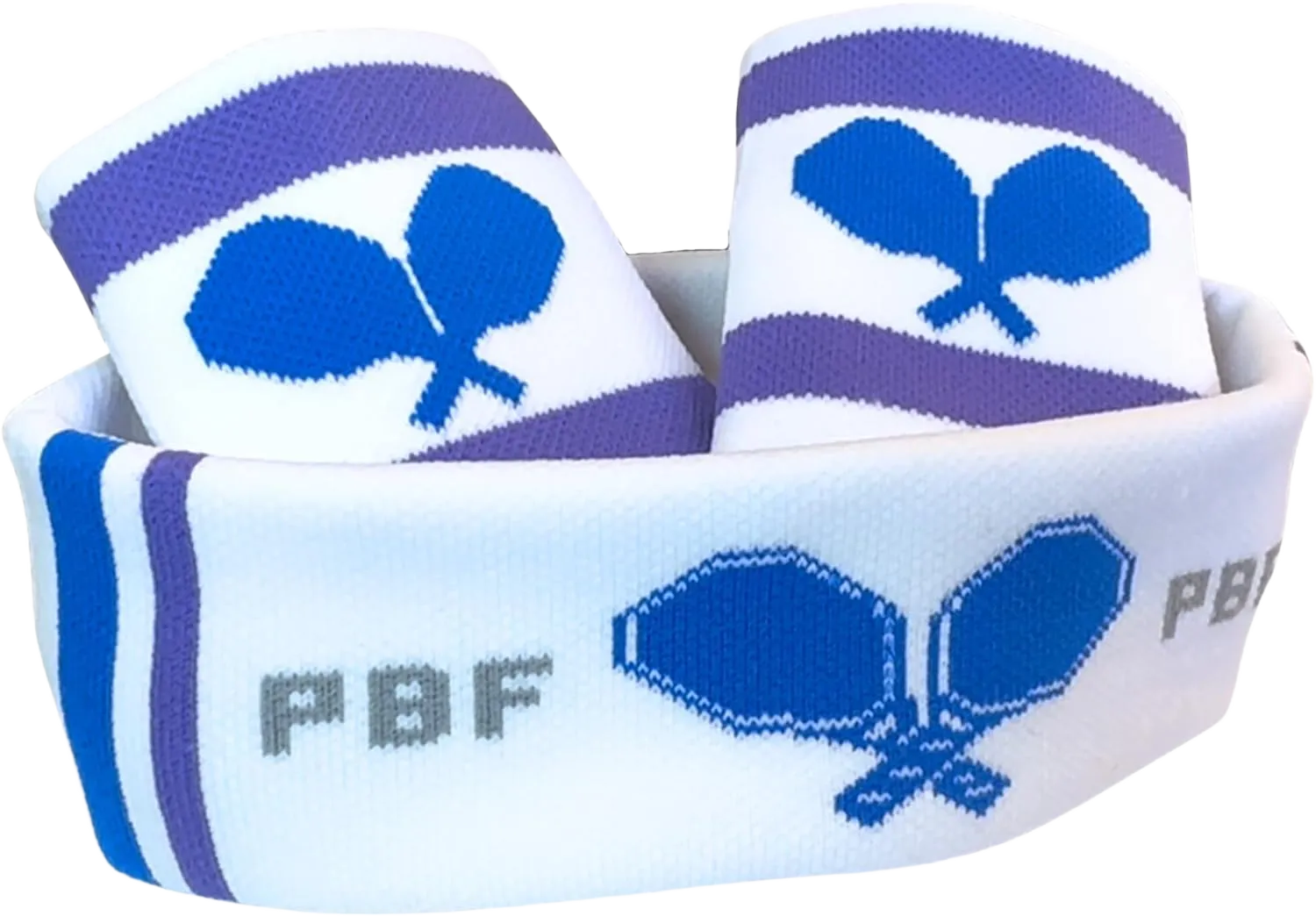 PBF Premium Pickleball Sweat Bands Wristbands Headband Set Men Women, Moisture Wicking Absorbent Cotton, Tennis Paddle Sports
