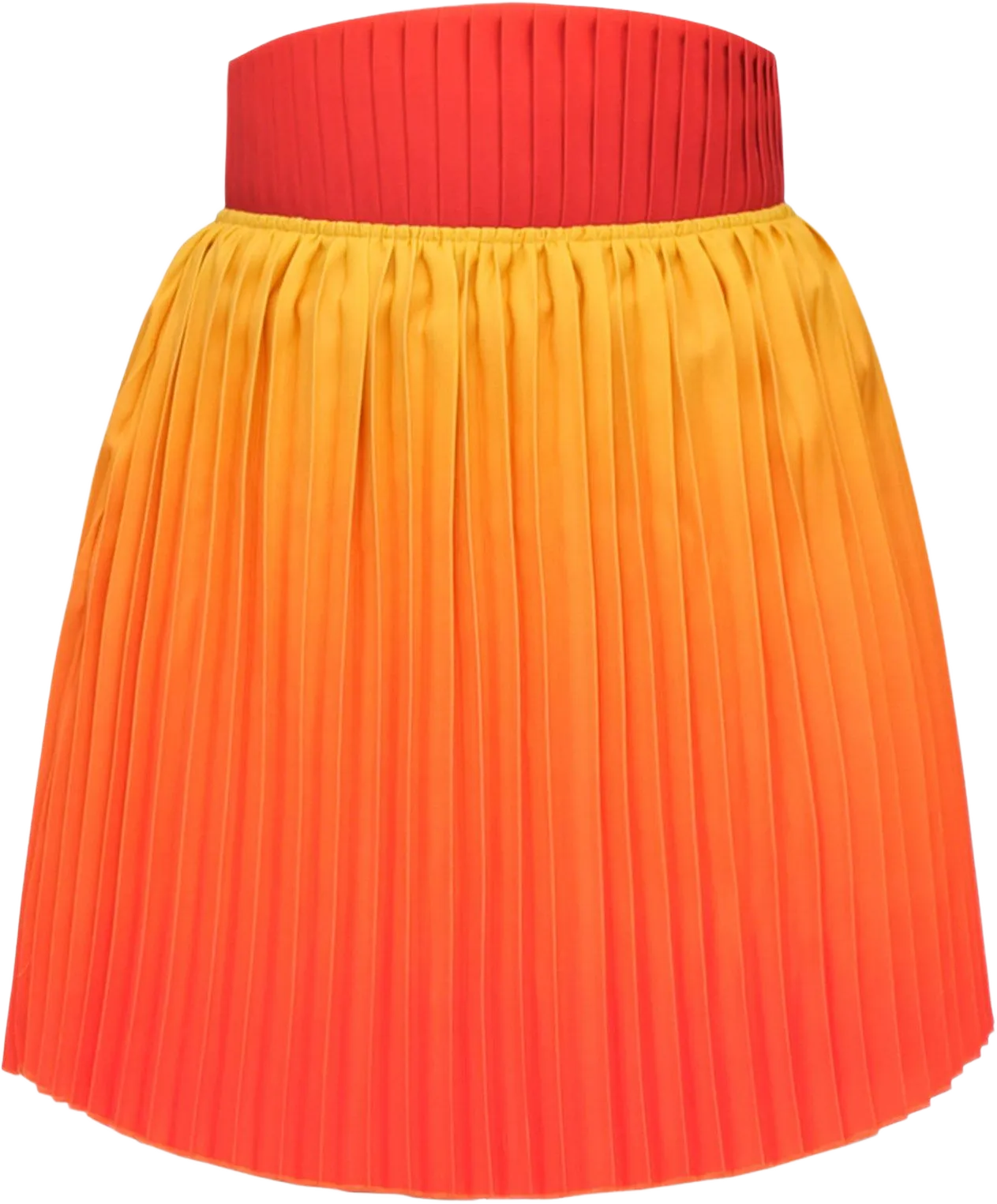 Andrea Iyamah Women's Orange Kata Ombré Satin Pleated Corset Mini Skirt