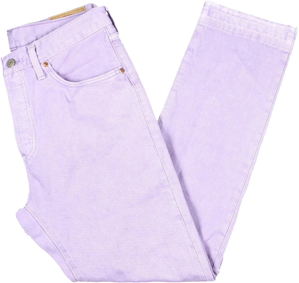 Levi's Women's Purple Pockets Buttons Straight Leg Jeans