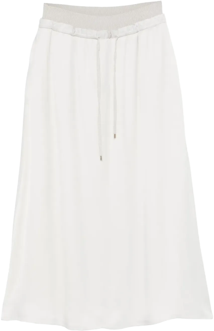 drawstring midi skirt