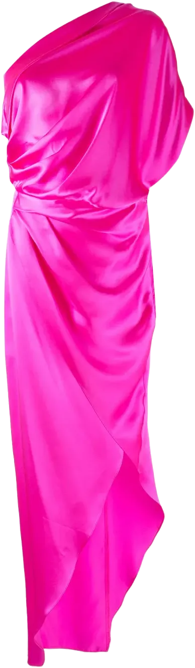 asymmetric draped midi-dress