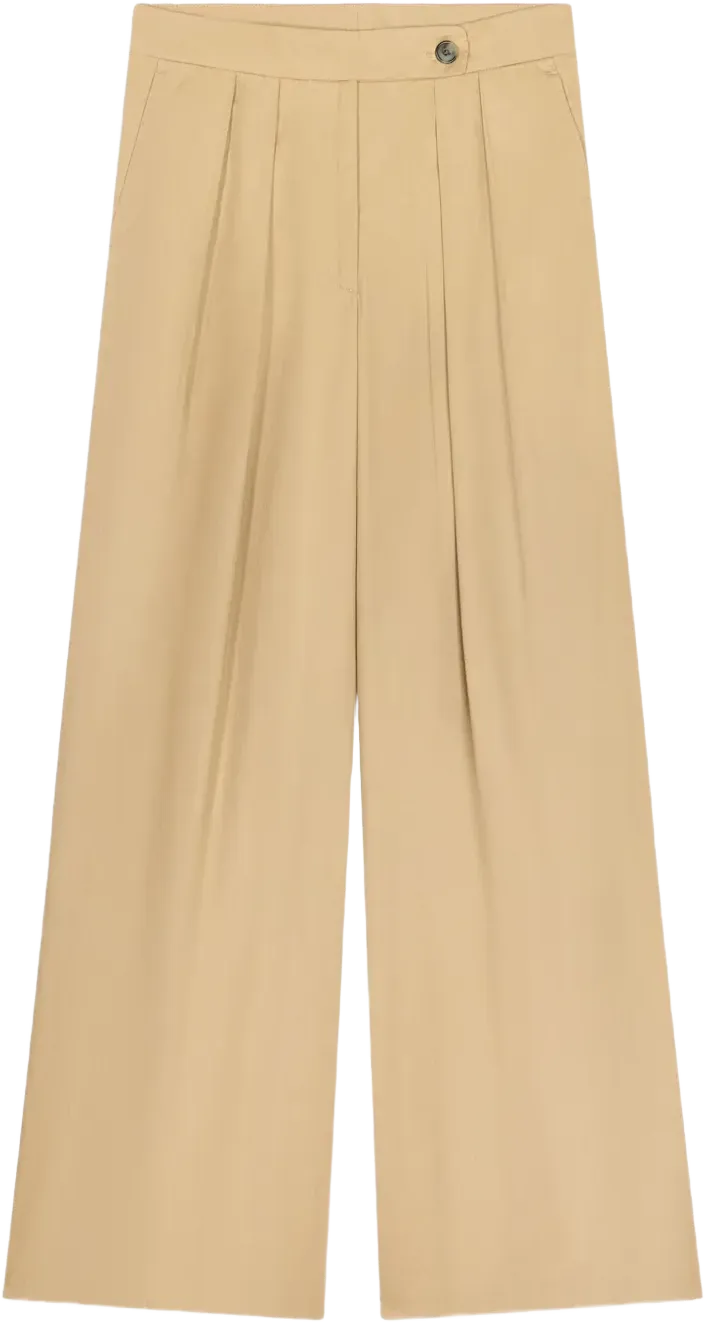 pleated wide-leg trousers