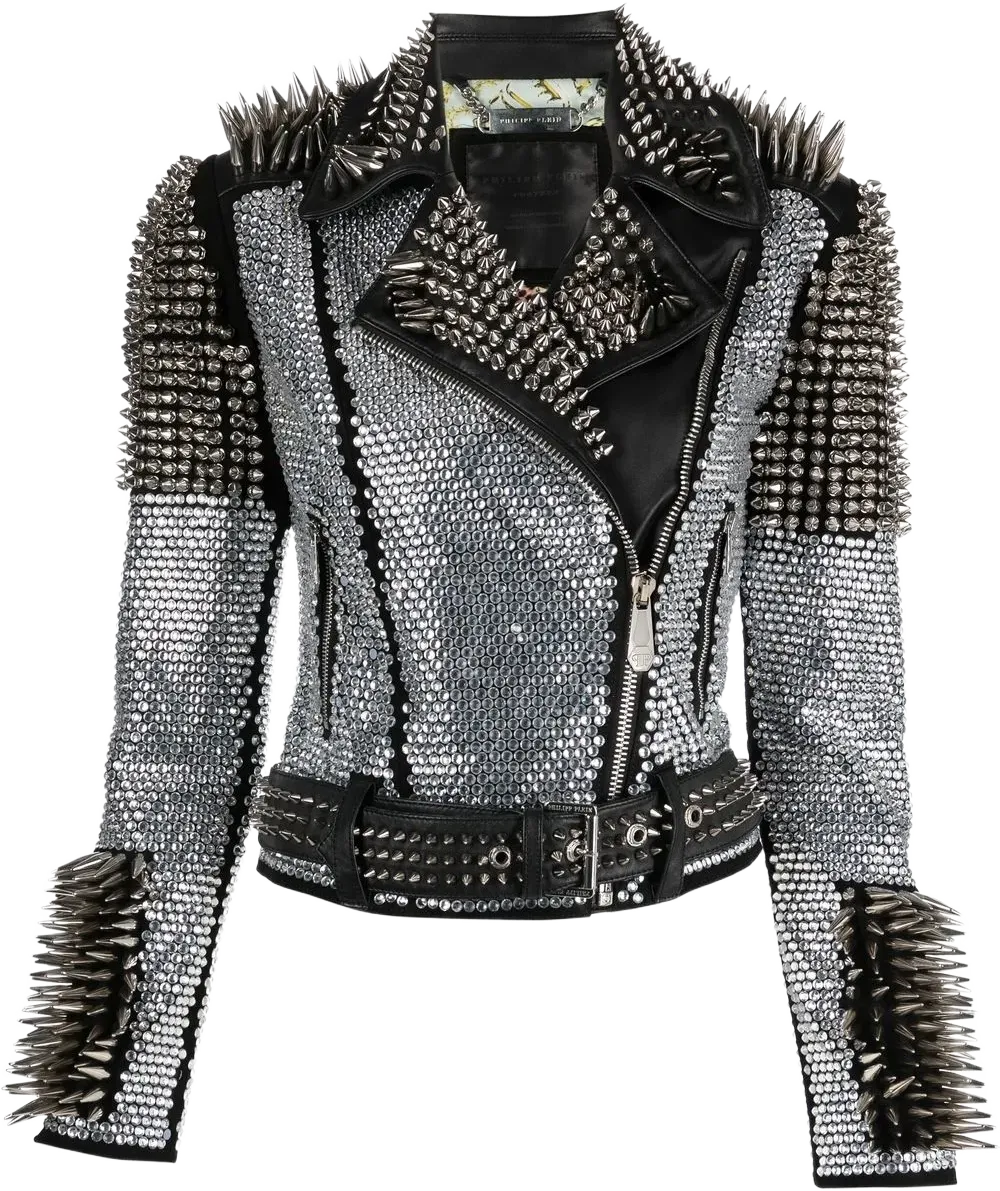 crystal studded jacket