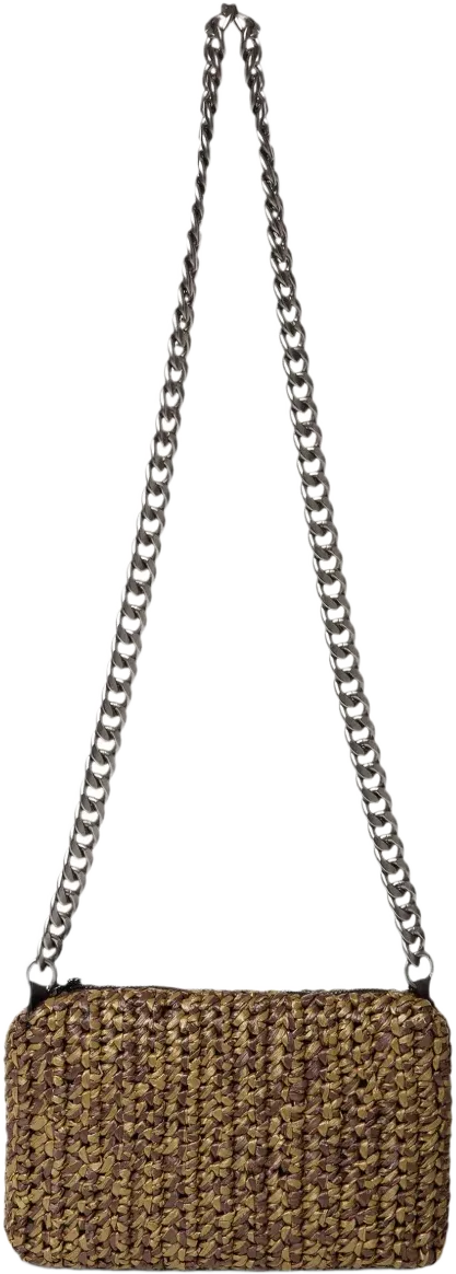 Thea raffia crossbody bag