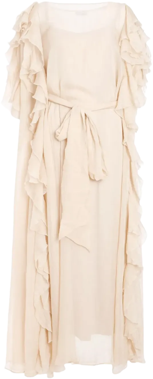 Ruffles detachable slip dress