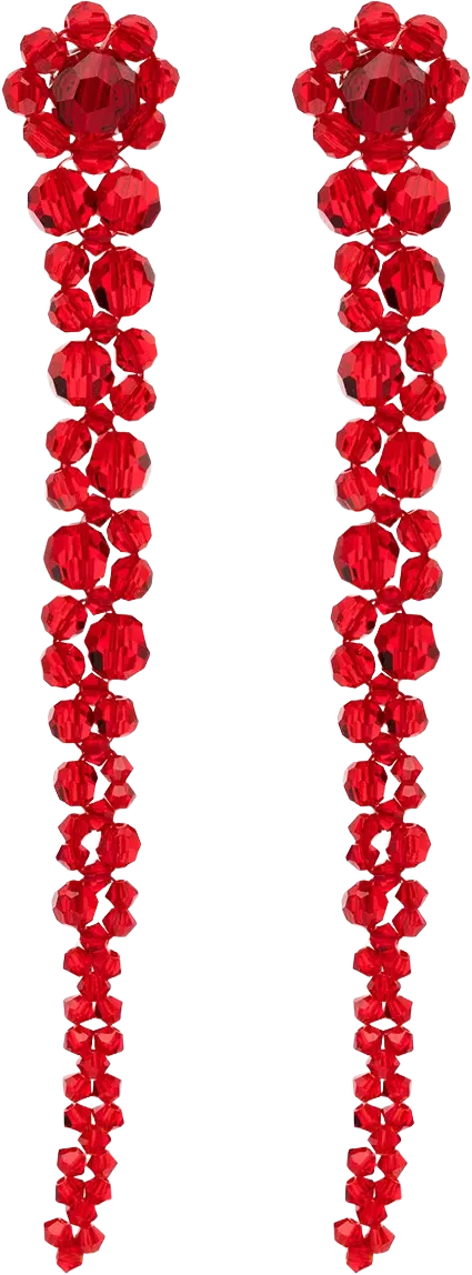 Drip crystal drop earrings
