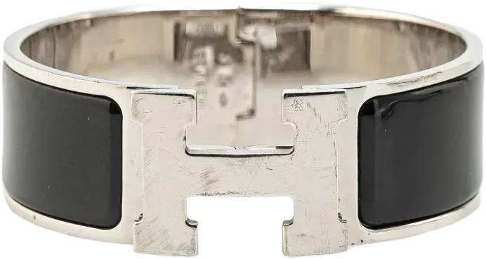 20th Century Wide Enamel Clic Clac H Bracelet GM costume bracelet