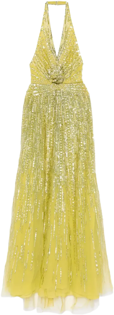 sequinned gown