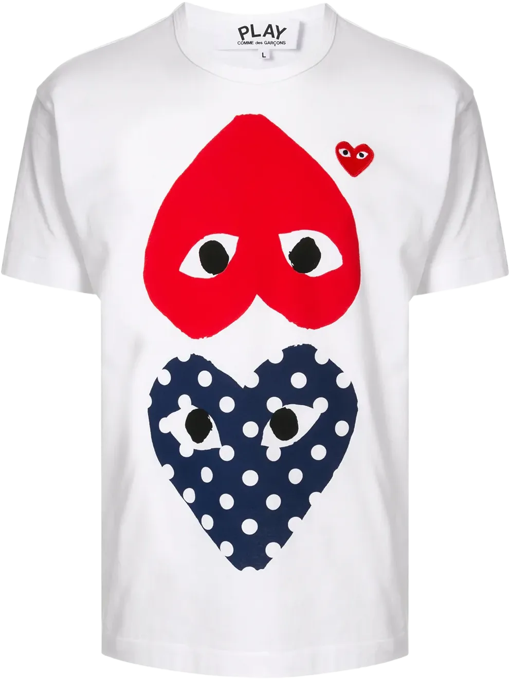 heart print crew neck T-shirt