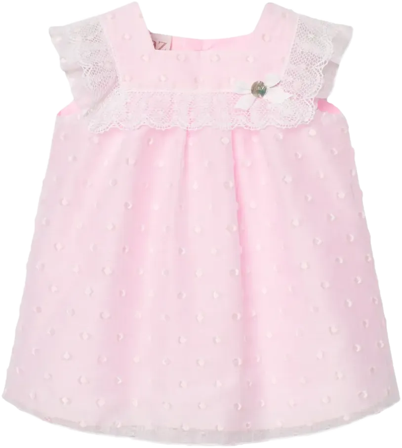 lace-trim collar dress