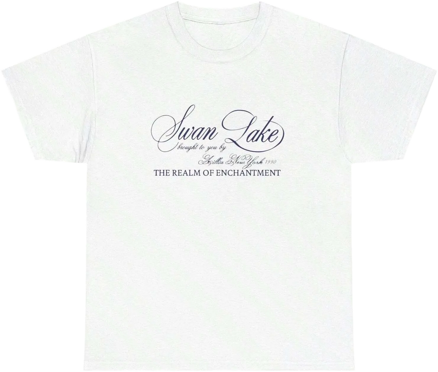 100% Cotton Swan Lake T-Shirt, Ballet T-Shirt, Ballet Core, Tchaikovsky, 100% Cotton White T-Shirt Soft Versatile Summer For Women Breathable Comfortable Fashion Designer Clothes Top For Everyday Wear Casual Stretched Print Round Neck Short Sleeve Slightly Homme Stylish Unisex Graphic Streetwear
