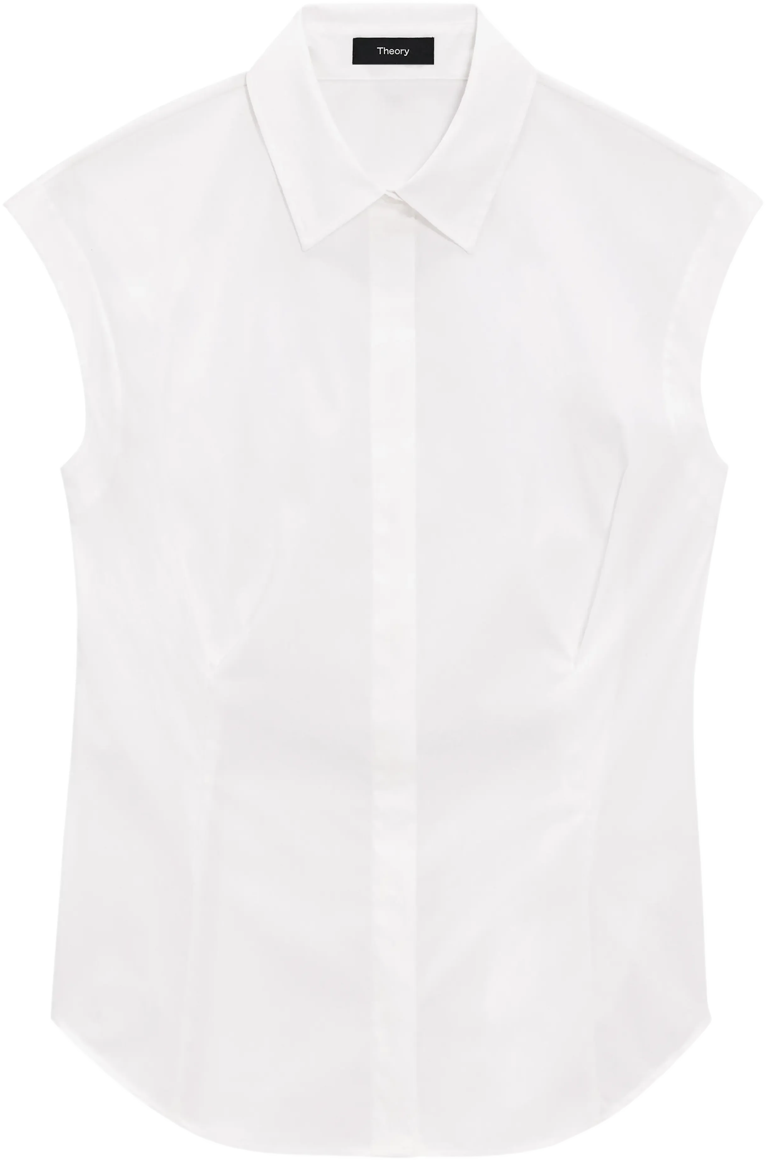 Theory Cap Sleeve Button-Up Shirt