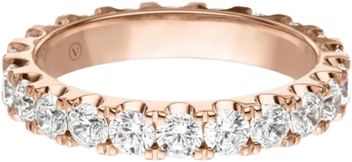 18k rose gold Memory diamond ring