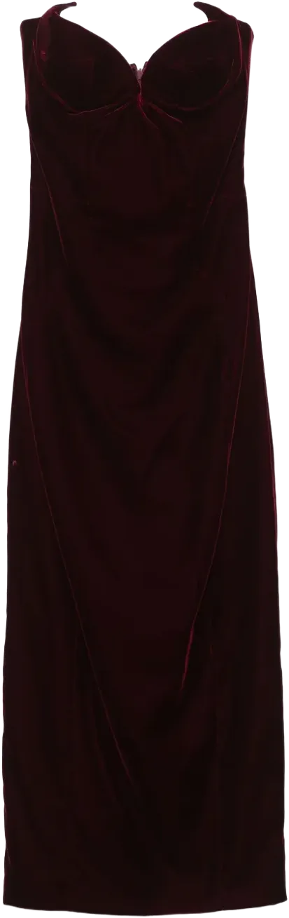 strapless velvet maxi dress 