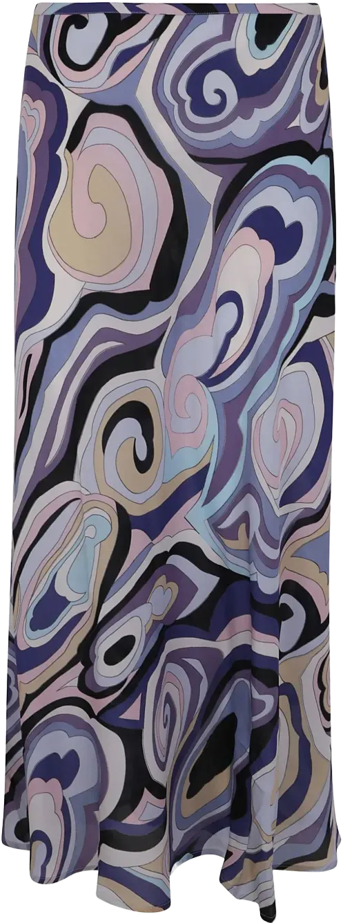 abstract-pattern print skirt 