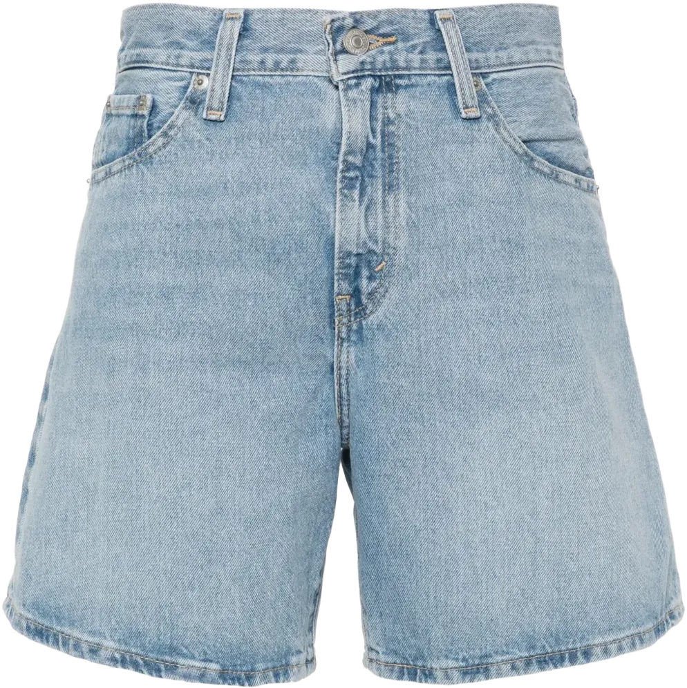 high-rise denim shorts