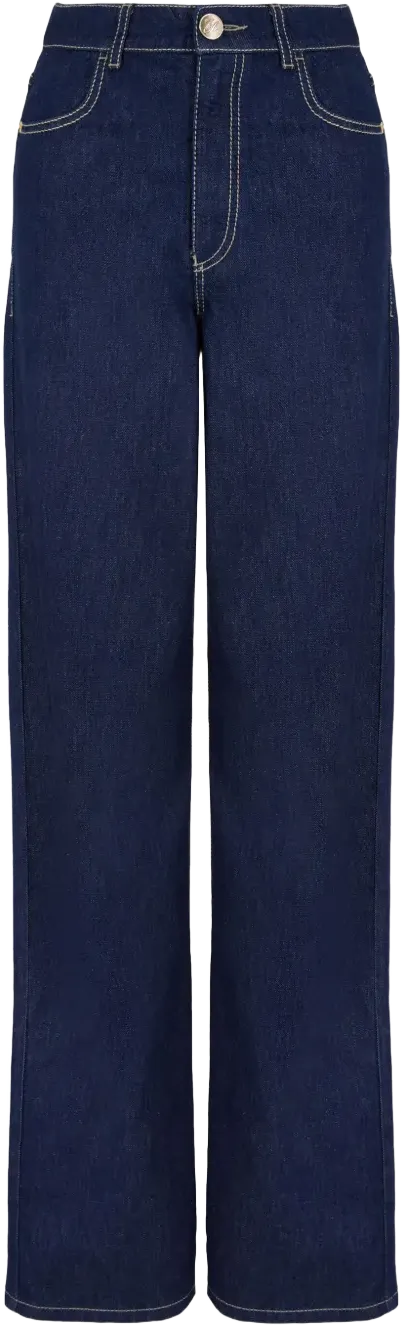 high-rise straight-leg jeans