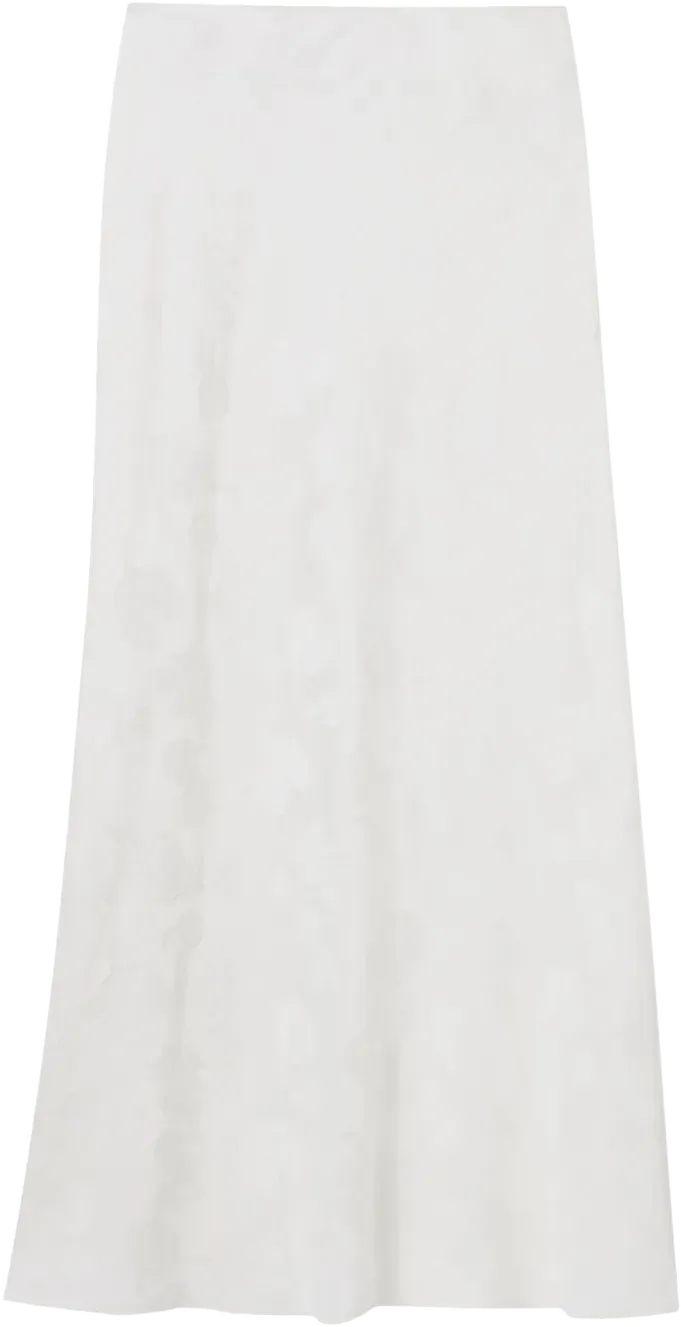 floral-embroidered midi skirt 