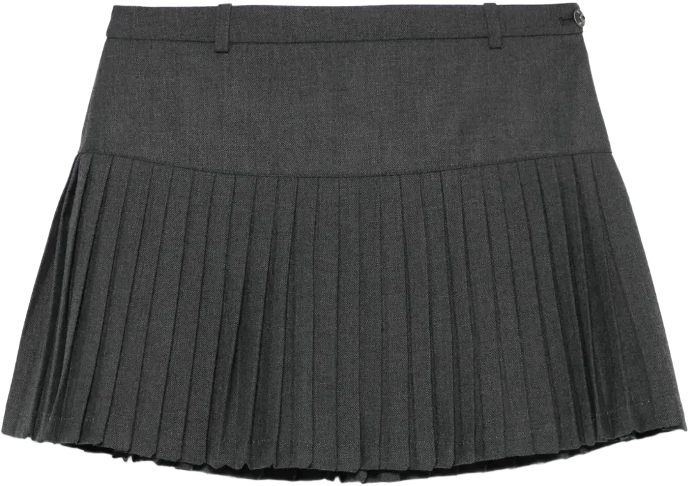 pleated mini skirt