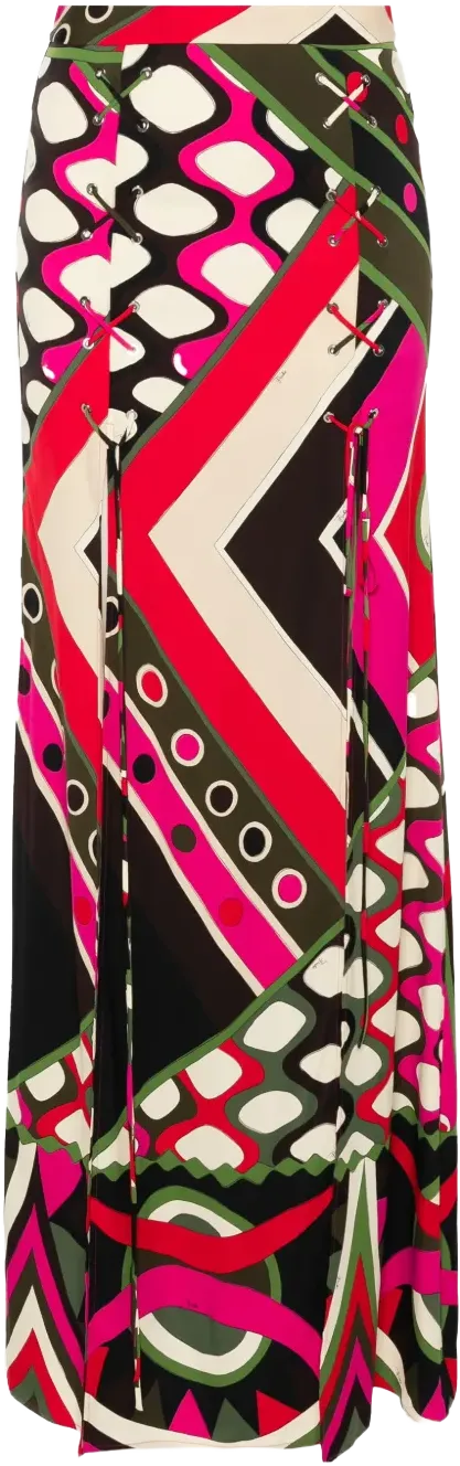 Vivara-print maxi skirt
