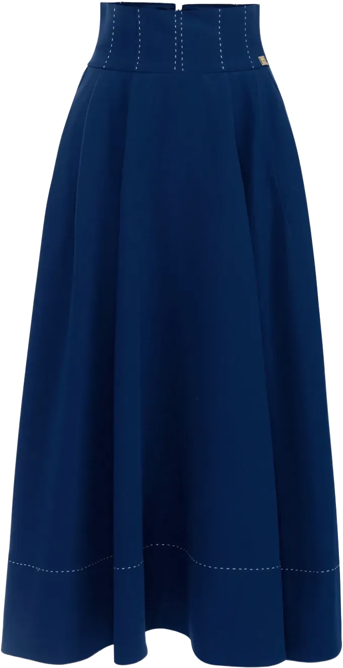 crêpe flared skirt