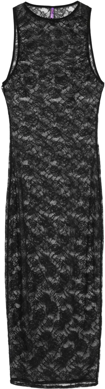 Chantilly-lace midi dress