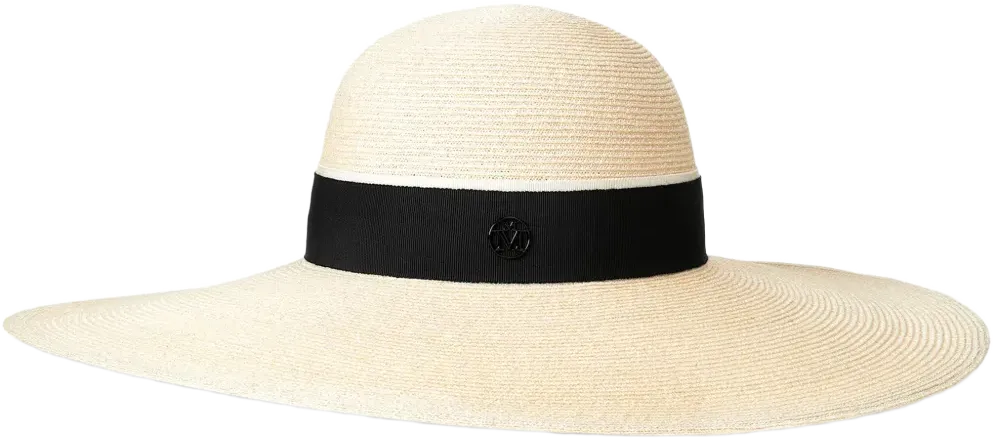 Blanche logo-detail straw hat