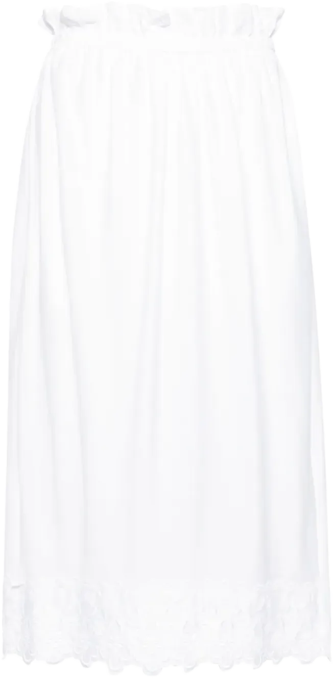 elasticated gathered ruffle skirt