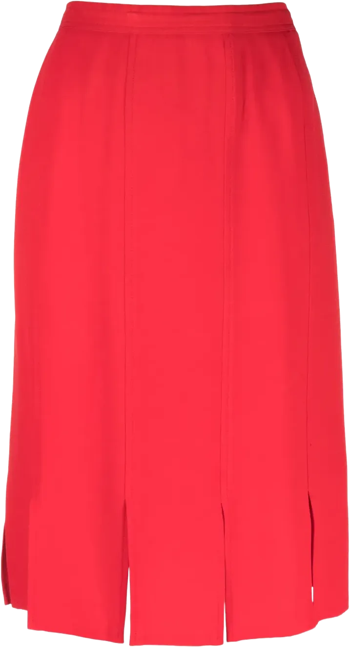 1980s slit detailing straight-cut skirt