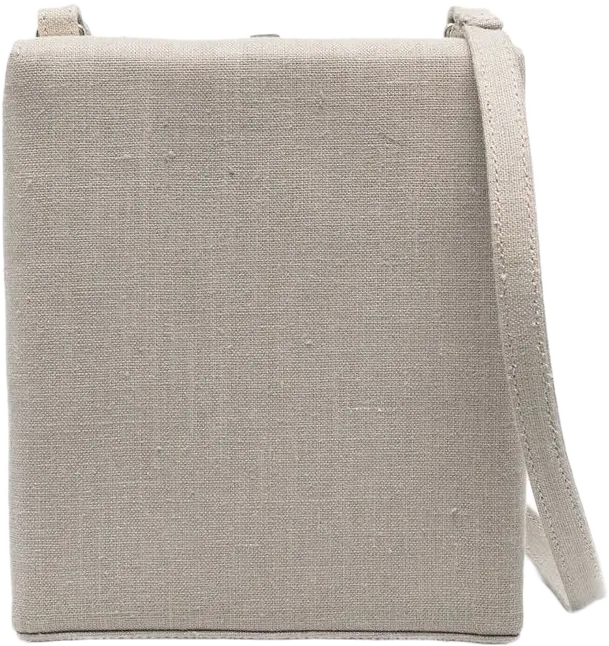2000s linen box crossbody bag