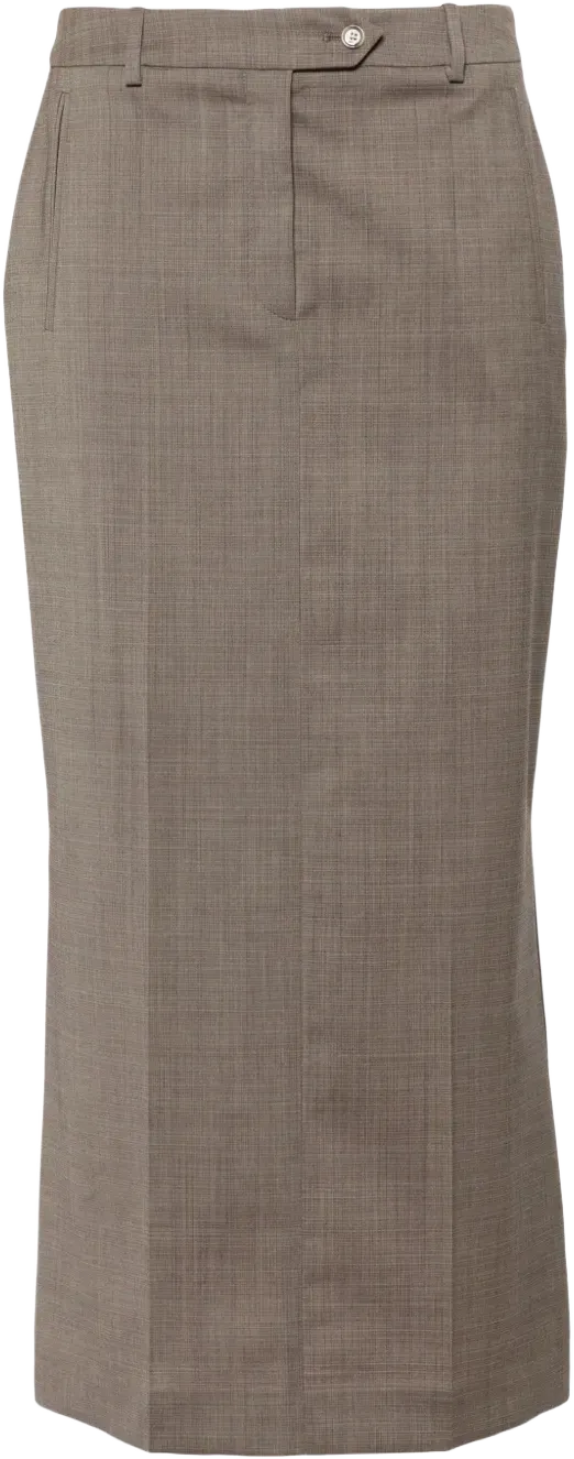 tailored virgin wool pencil skirt