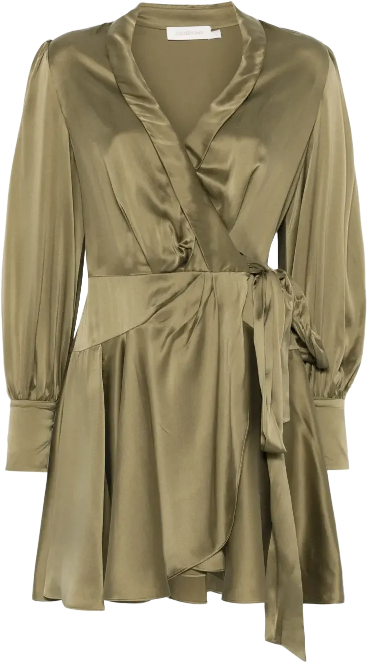 silk wrap mini dress