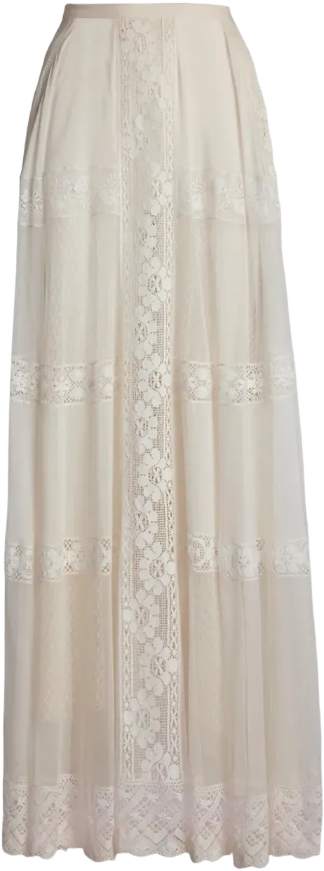 lace-detailing skirt 