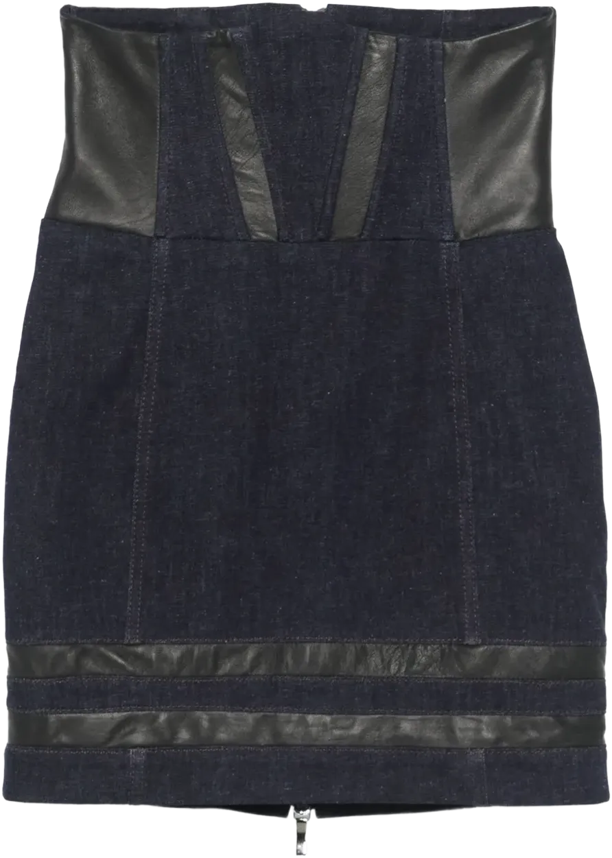 high-waist mini skirt
